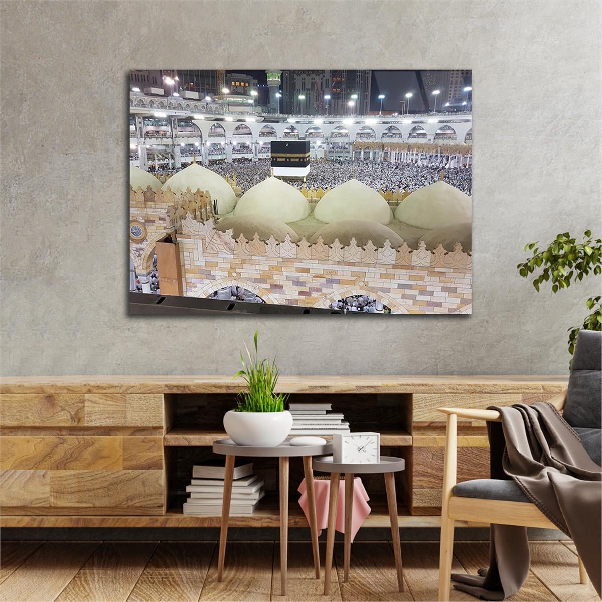 Ka’bah  on Glass Print Caaba Glass Wall Art Kaaba Tempered Glass Wall Art