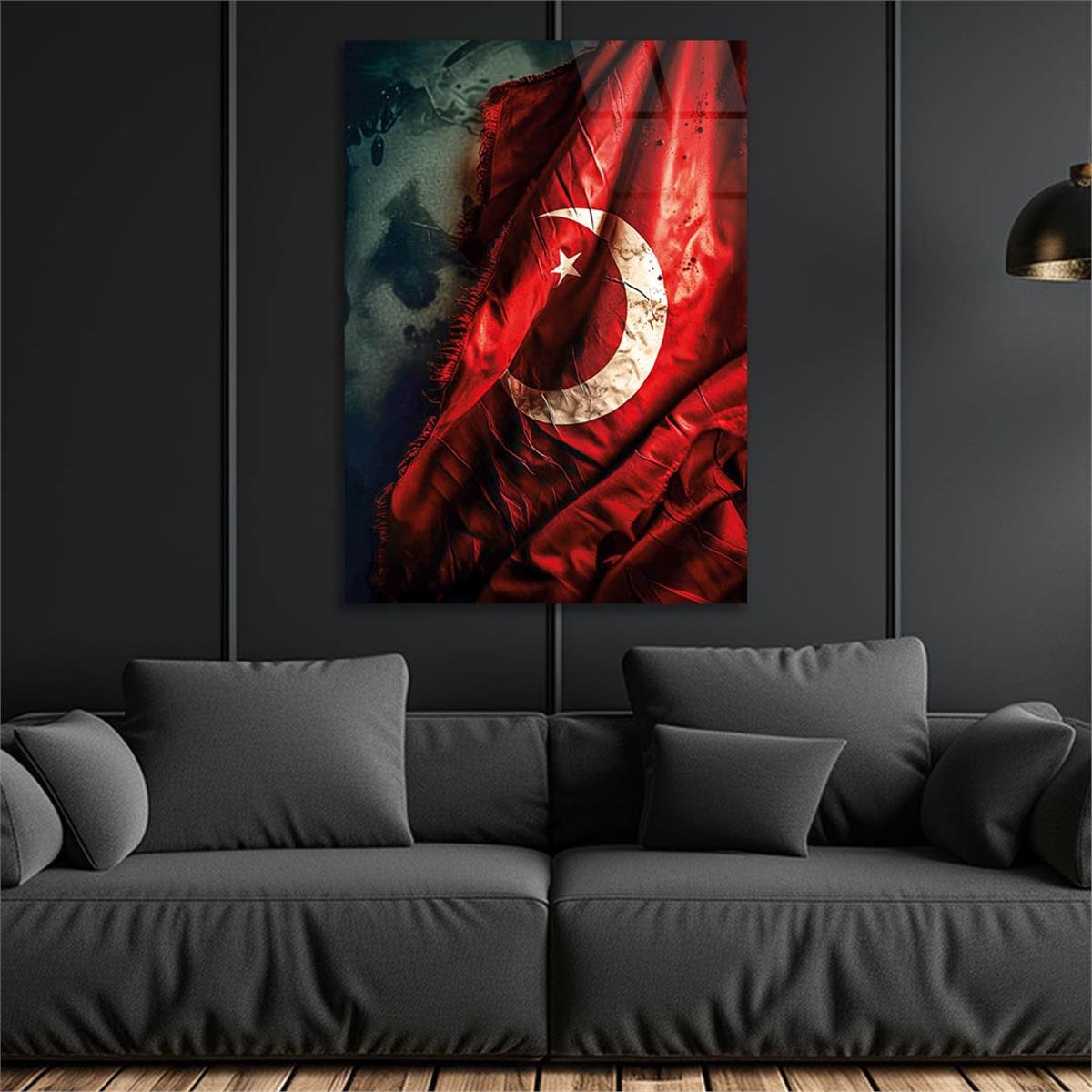 Dikey VatanTemalı Cam Tablo 158