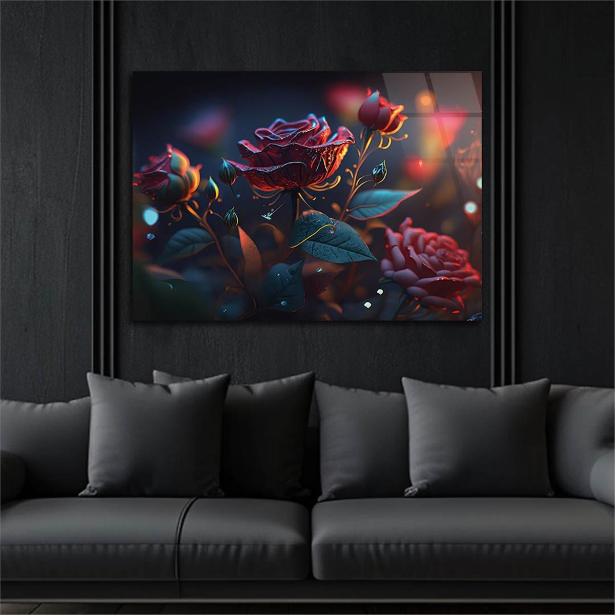 Horizontal Natured-Themed Tempered Glass Wall Art 305