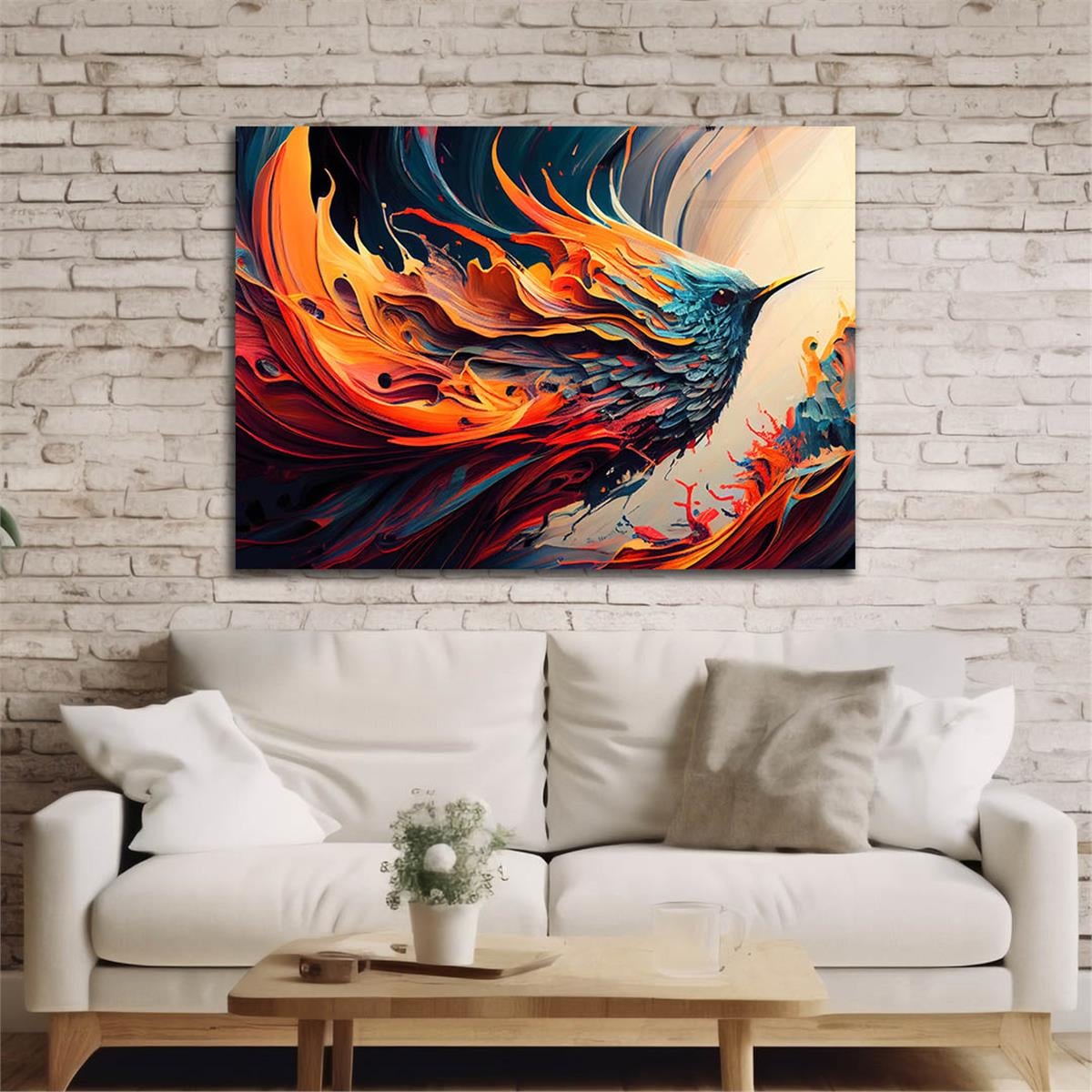 Horizontal Art-Themed Tempered Glass Wall Art 272