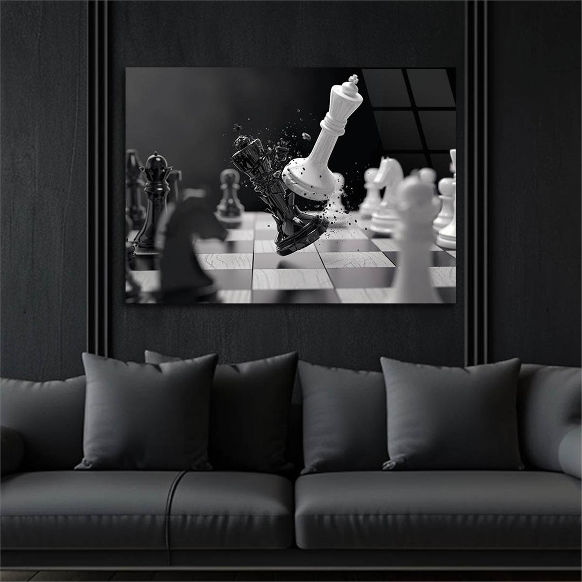 Horizontal Art-Themed Tempered Glass Wall Art 343