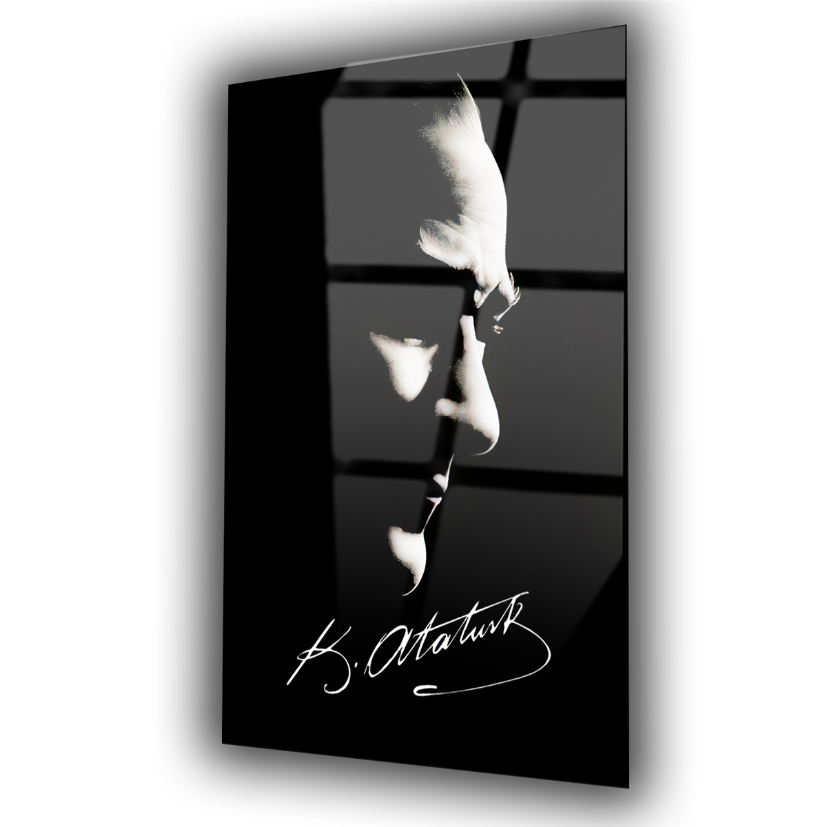 MUSTAFA KEMAL ATATÜRK GÖRSELLİ CAM TABLO
