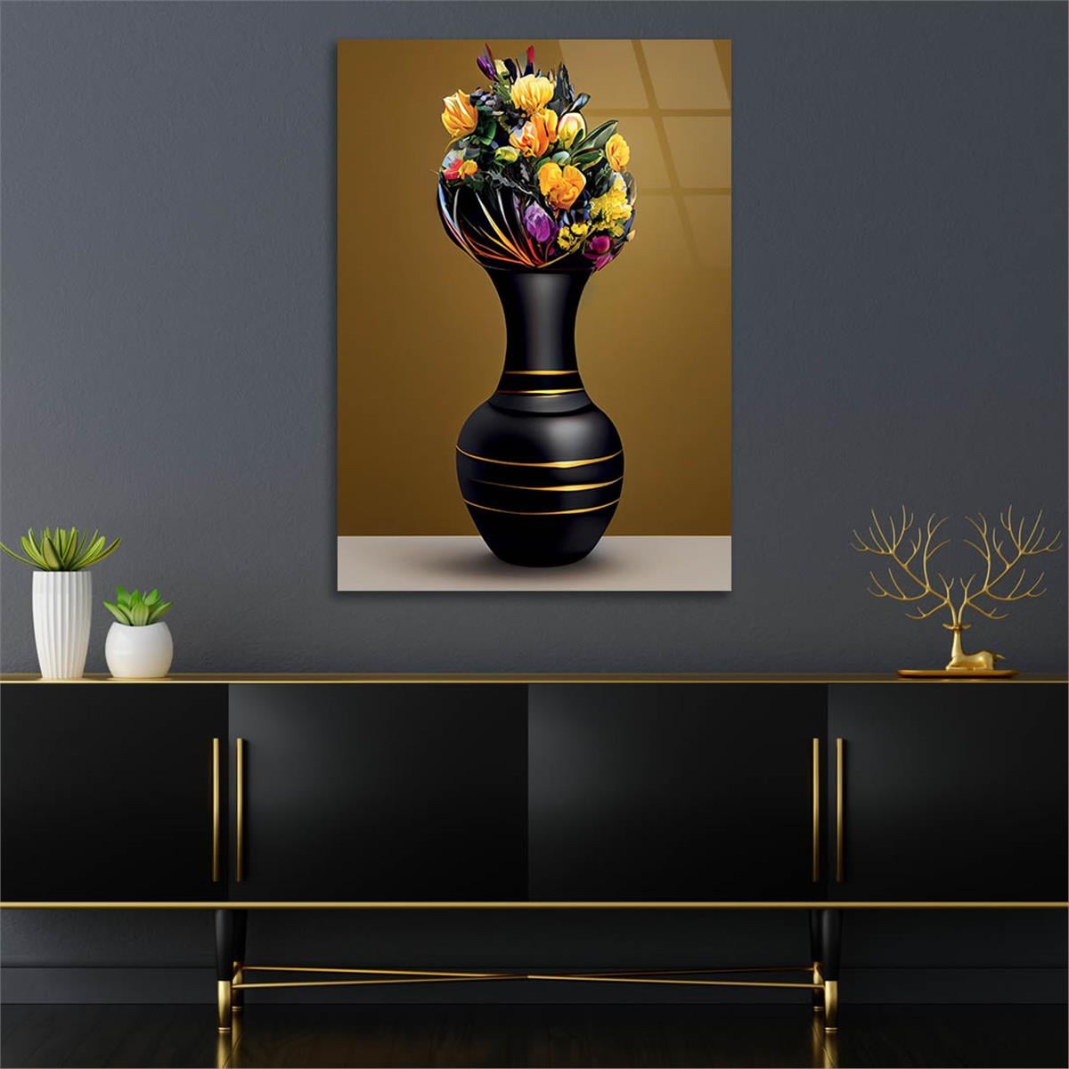 Vertical Tempered Glasss Wall Arts Art-Themed267