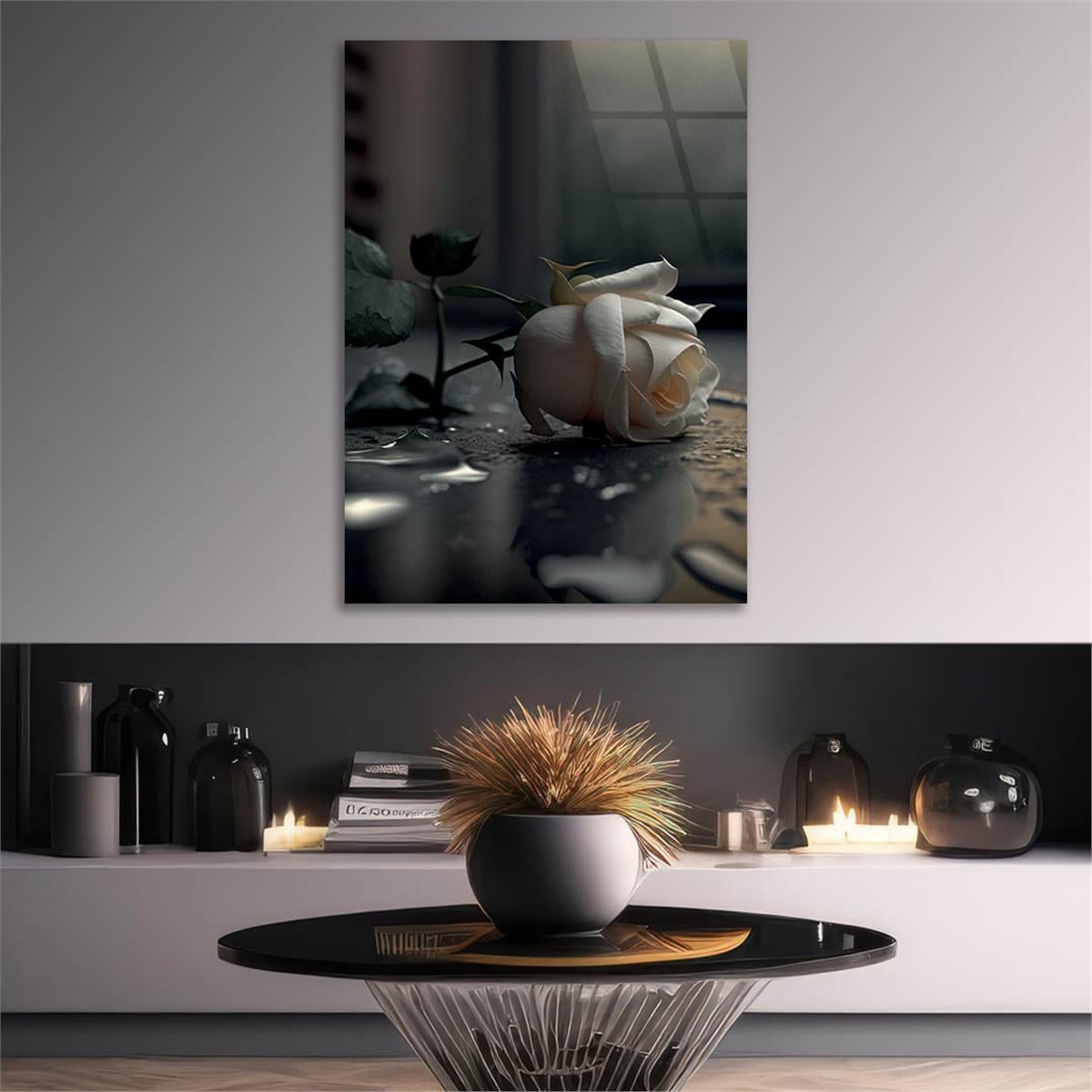 Vertical Tempered Glasss Wall Arts Natured-Themed214