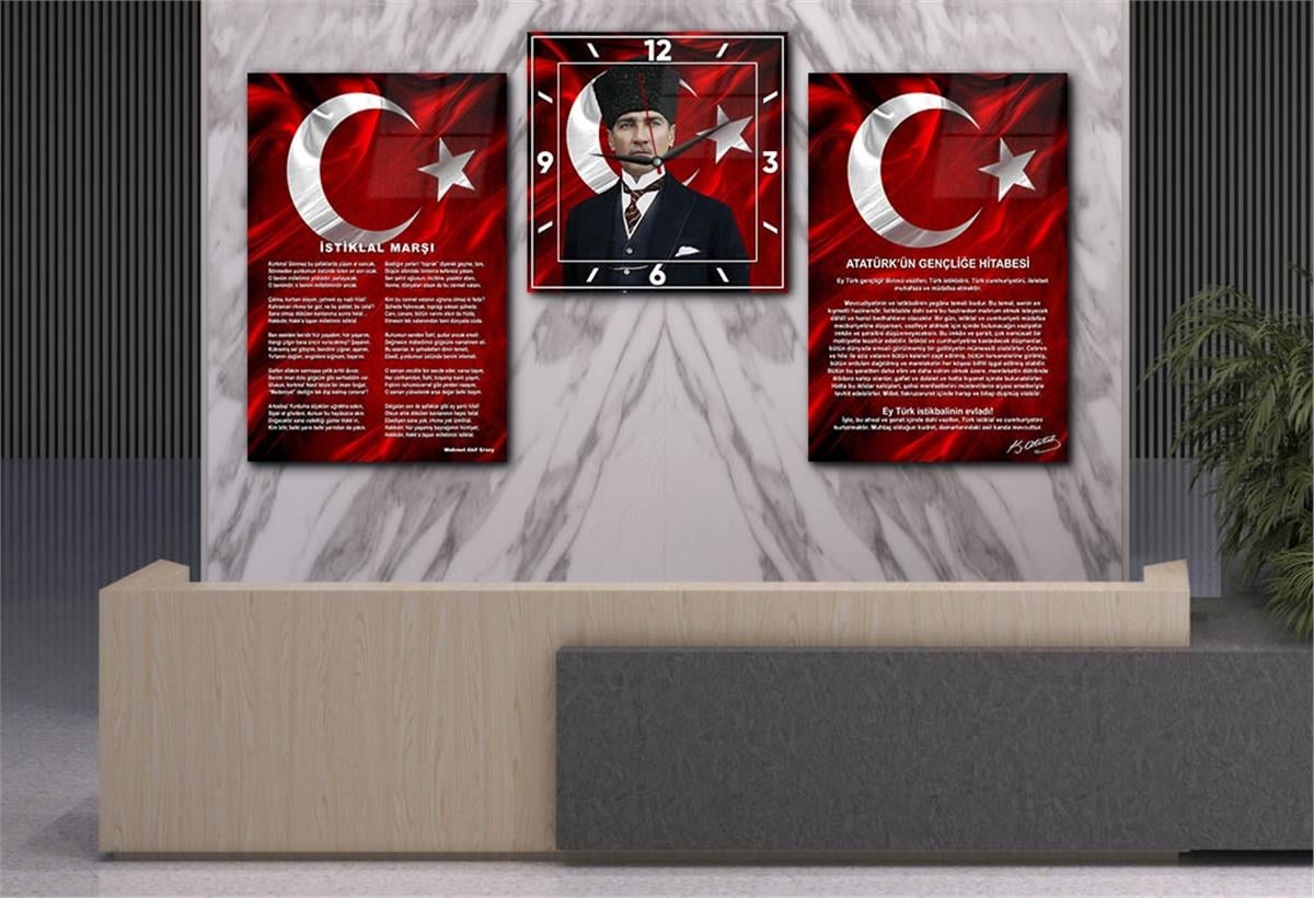 Vatan Temalı Saatli Set 046