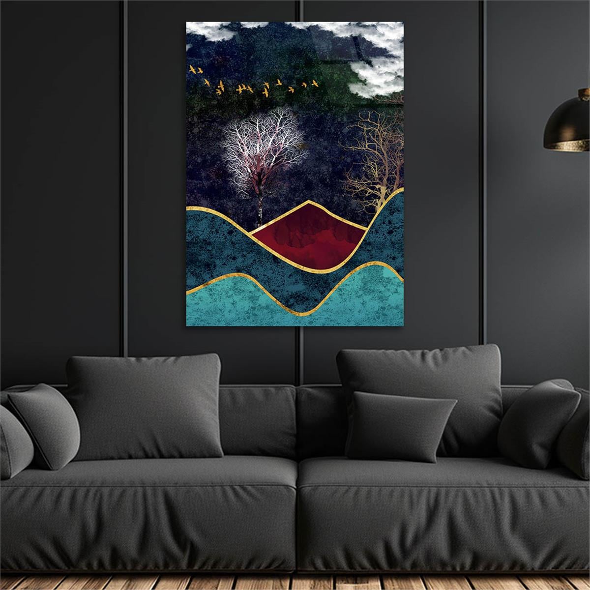 Vertical Tempered Glasss Wall Arts Art-Themed264