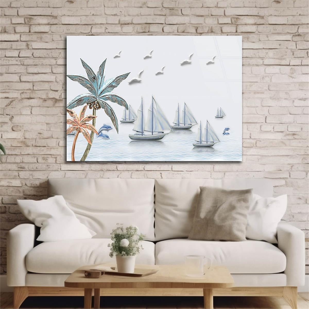 Horizontal Art-Themed Tempered Glass Wall Art 261