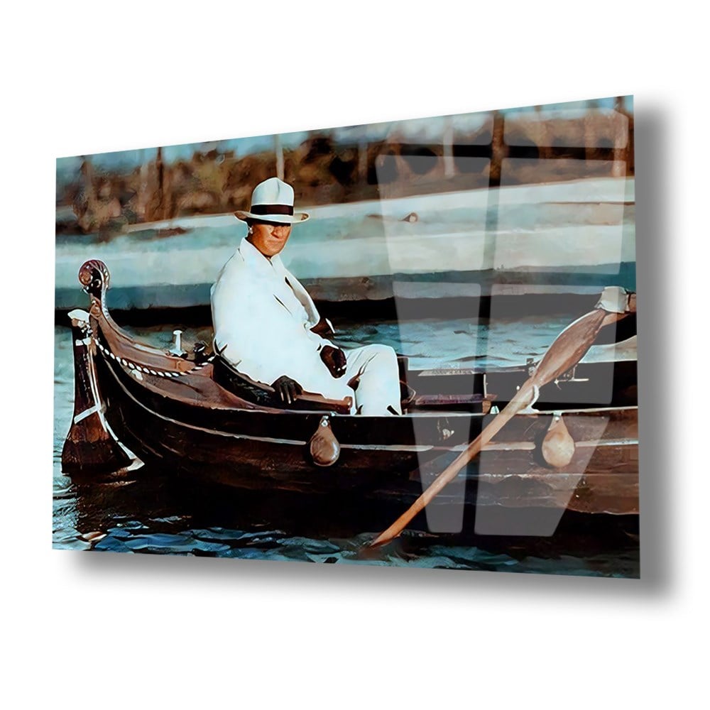 Yatay VatanTemalı Cam Tablo 105