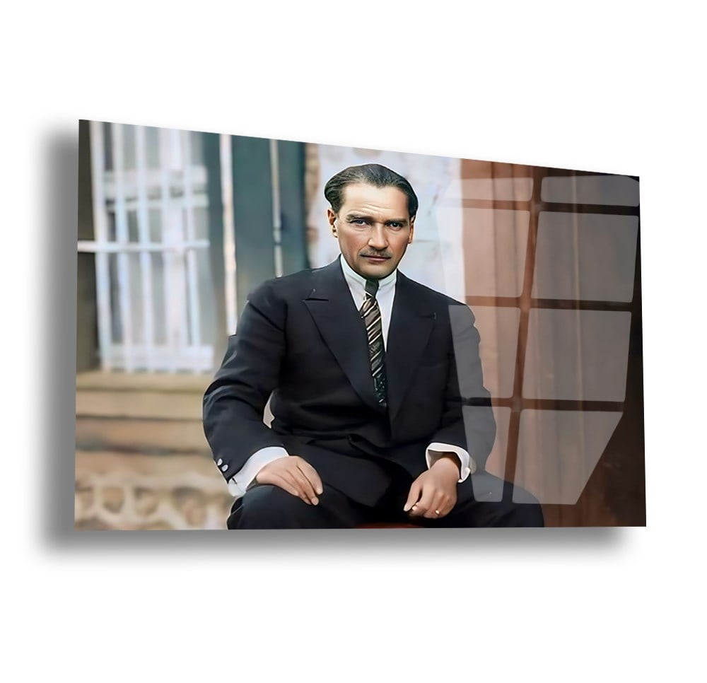 Yatay VatanTemalı Cam Tablo 095