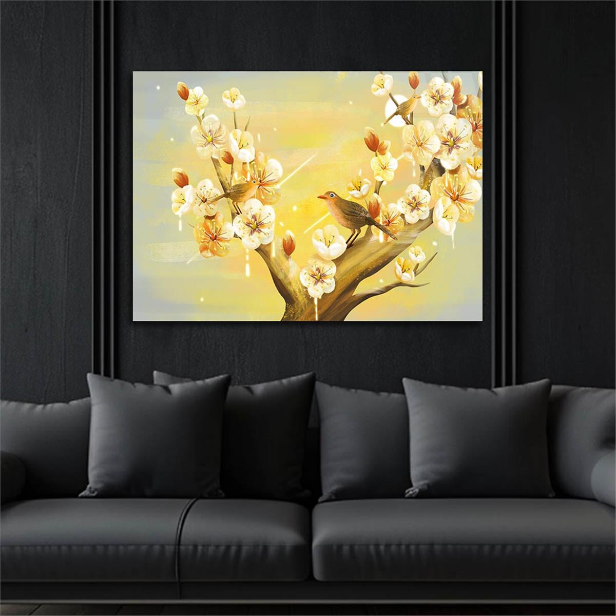Tempered Glasss Wall Arts Natured-Themed