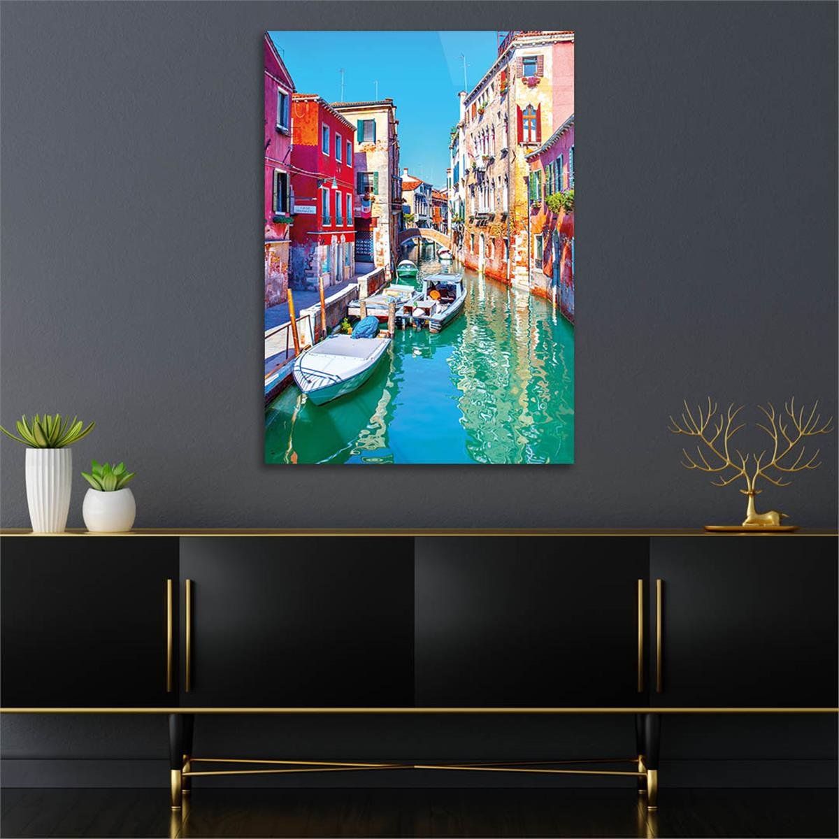 Vertical Tempered Glasss Wall Arts Natured-Themed180