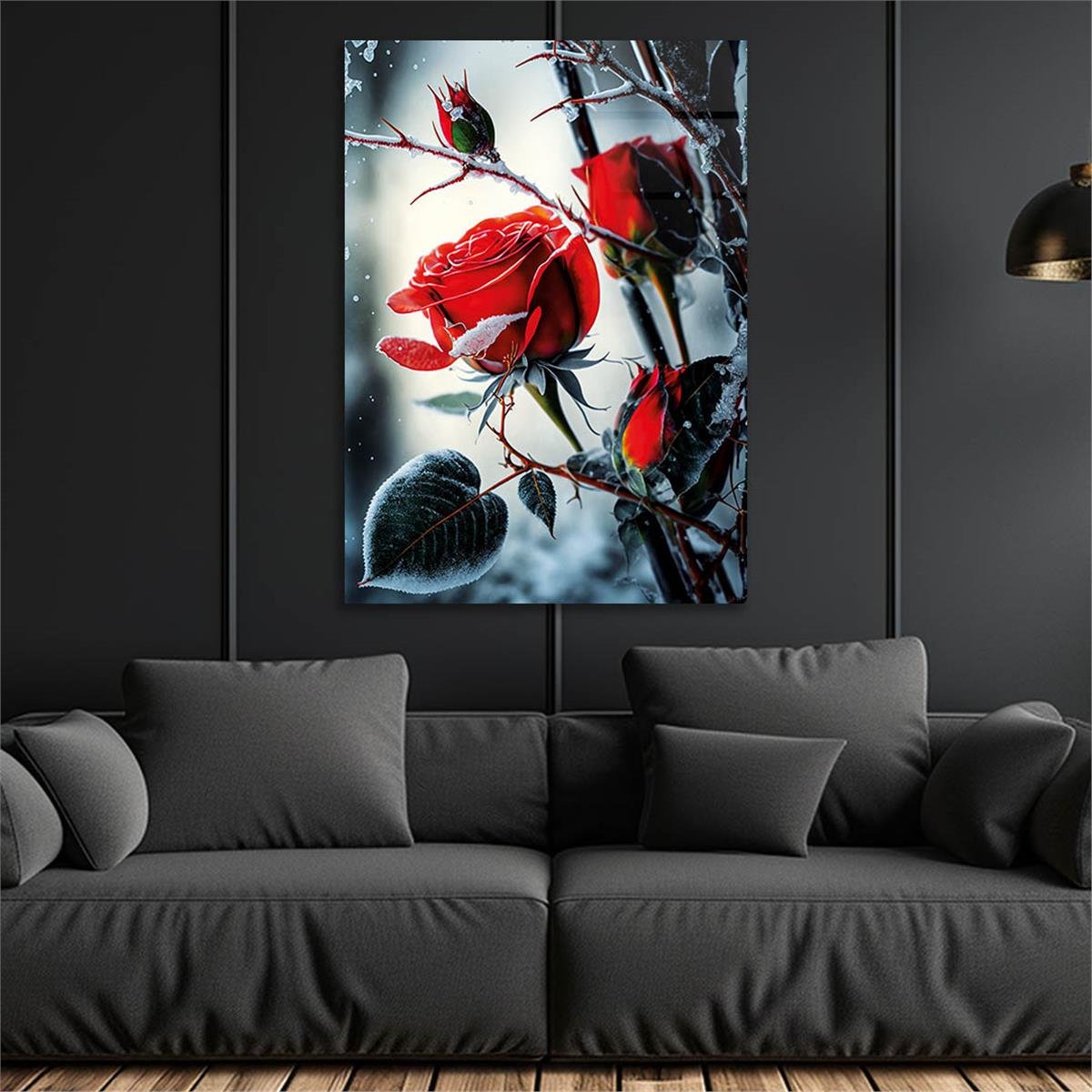 Vertical Tempered Glasss Wall Arts Natured-Themed142