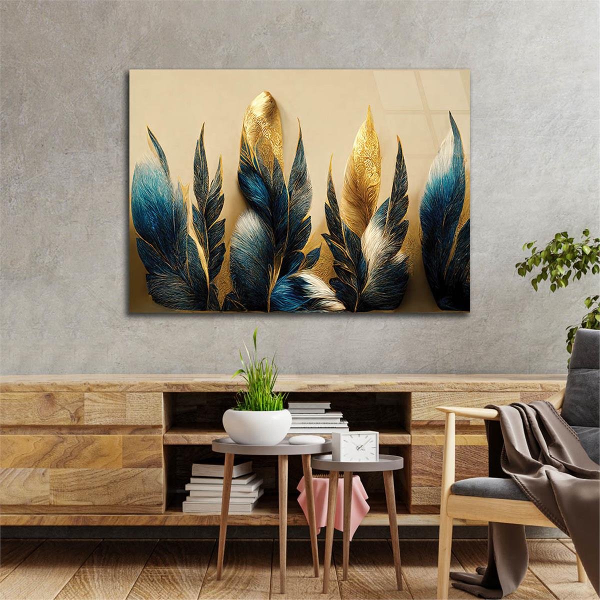 Horizontal Art-Themed Tempered Glass Wall Art 326