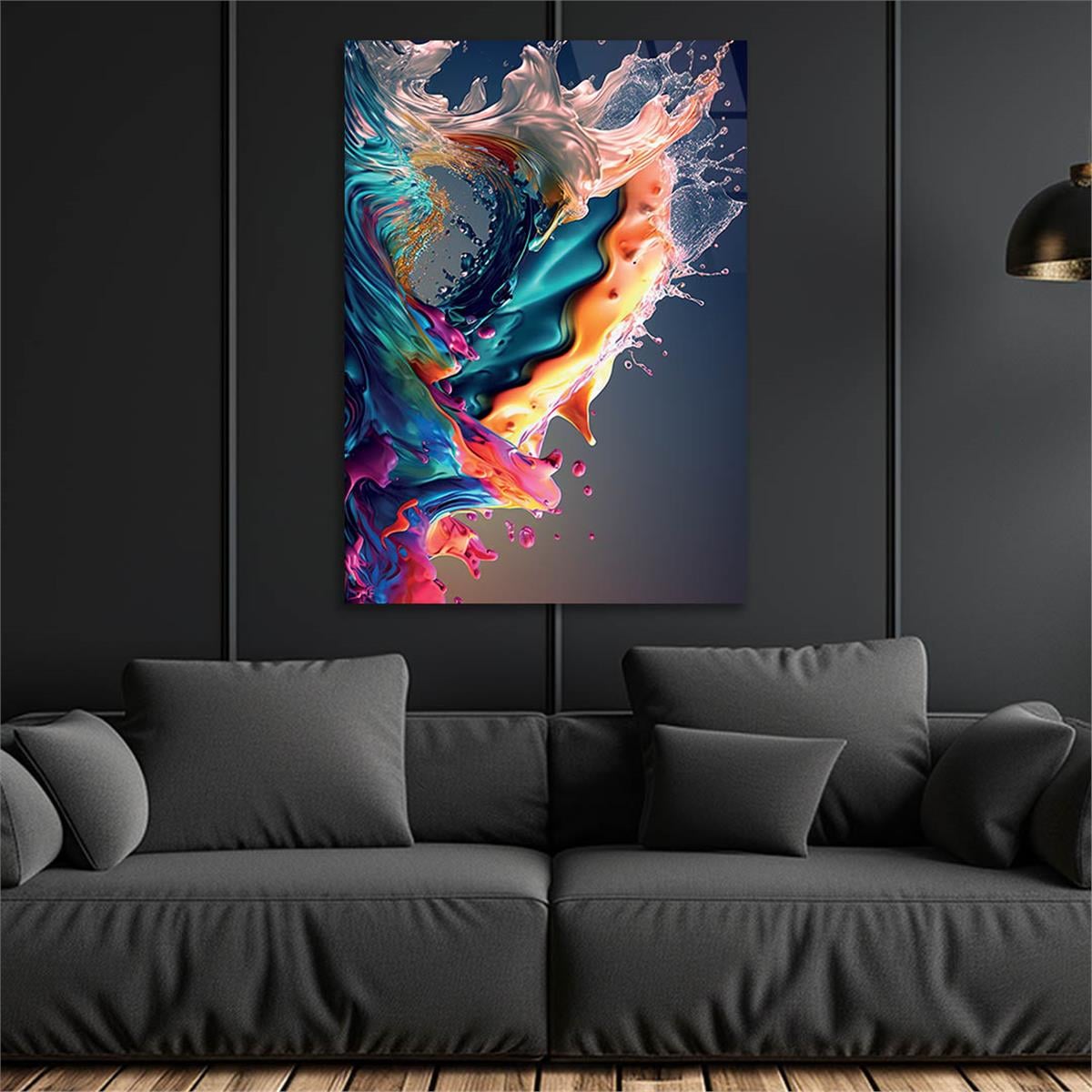 Kunst Thema auf bedrucktem Glas