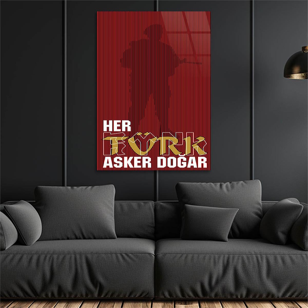 Every Turkish person borns as soldiers Glass Wall Art