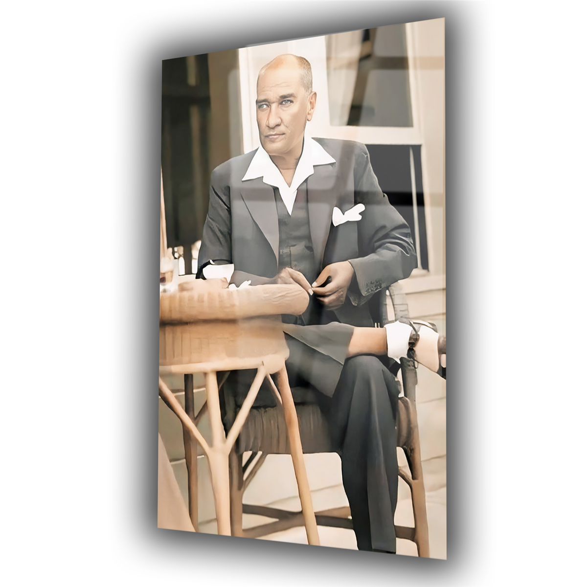 Dikey VatanTemalı Cam Tablo 137