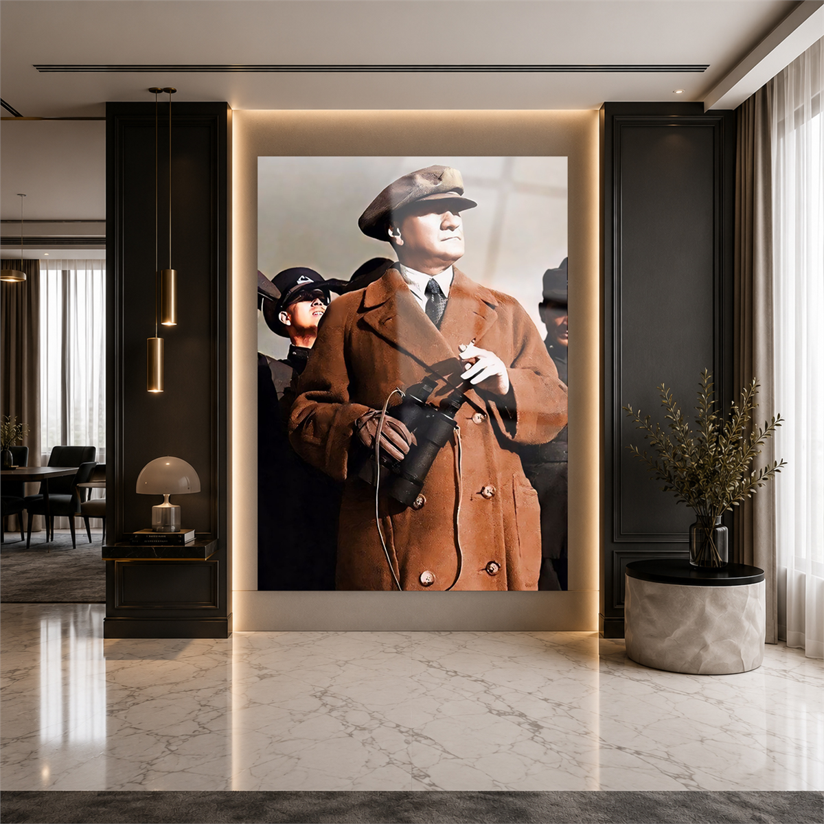 Dikey VatanTemalı Cam Tablo 134