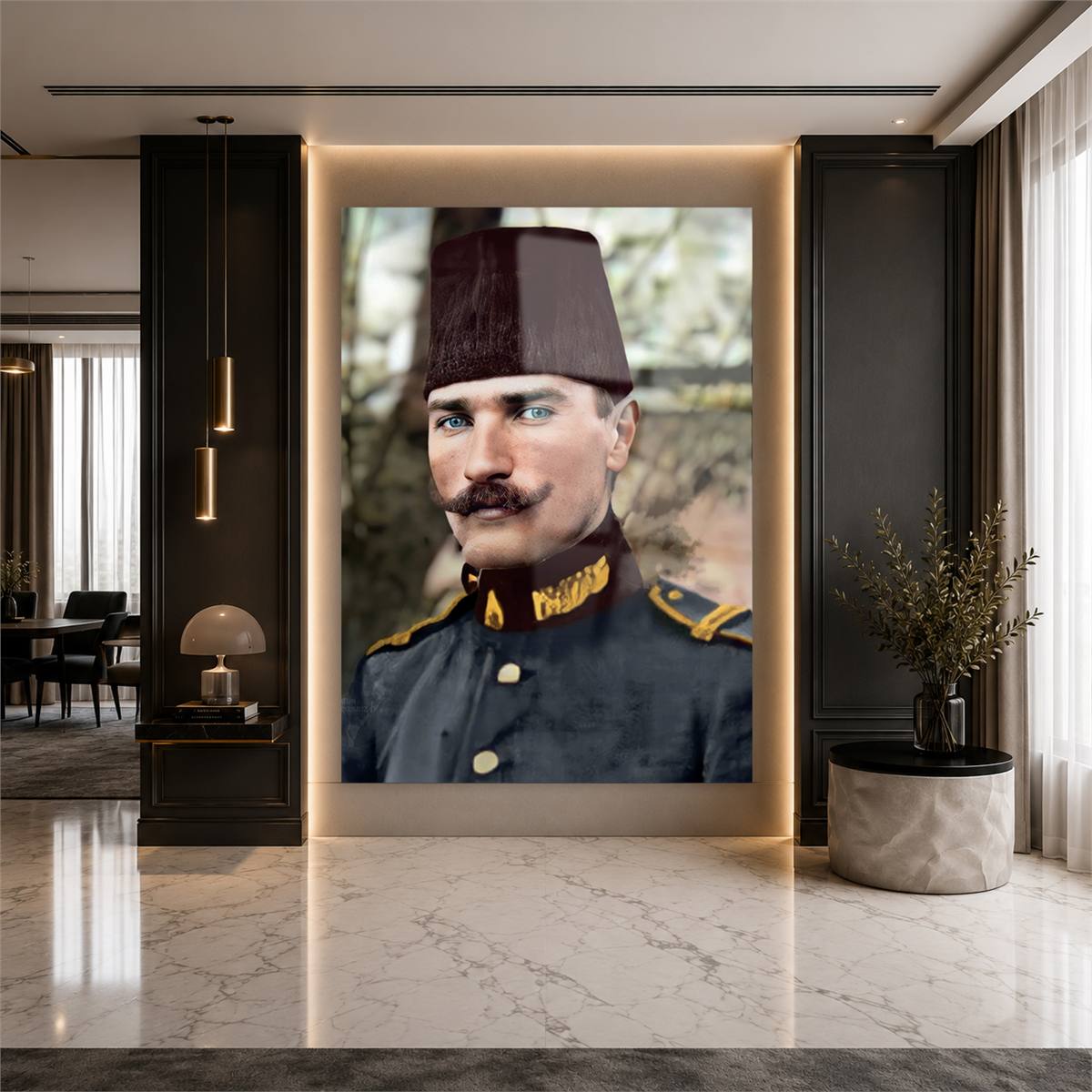 MUSTAFA KEMAL ATATÜRK GÖRSELLİ CAM TABLO