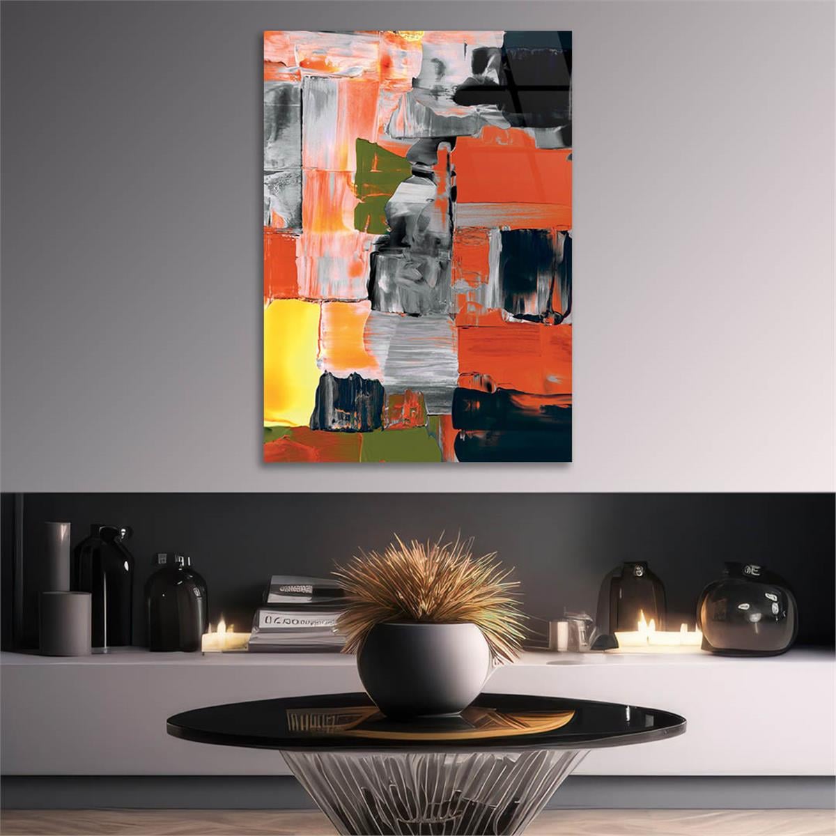 Vertical Tempered Glasss Wall Arts Art-Themed234