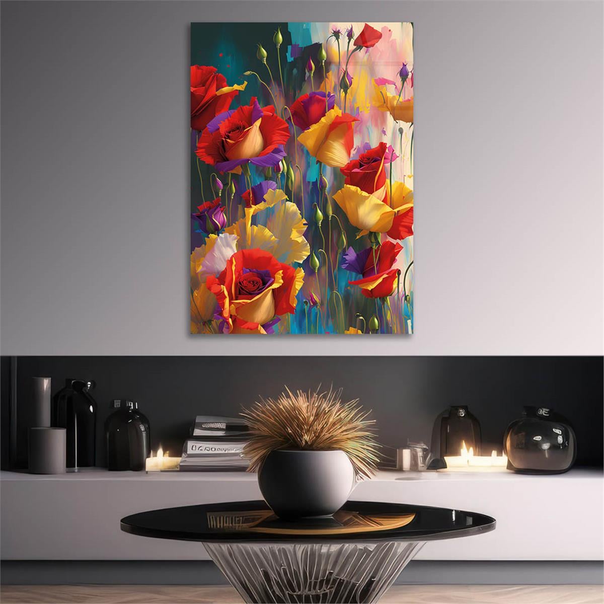 Vertical Tempered Glasss Wall Arts Art-Themed 321