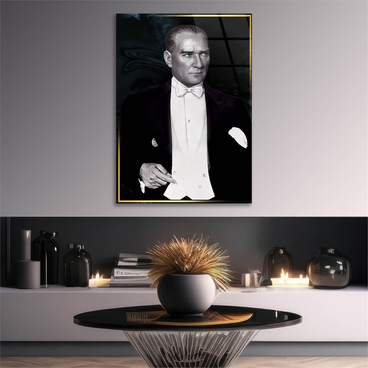 MUSTAFA KEMAL ATATÜRK Tempered Glasss Wall Art