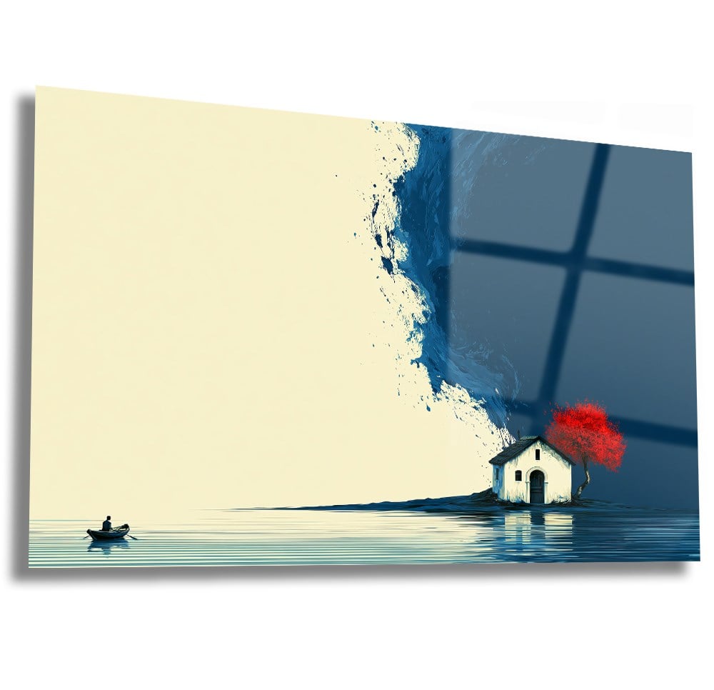 Horizontal Art-Themed Tempered Glass Wall Art 570