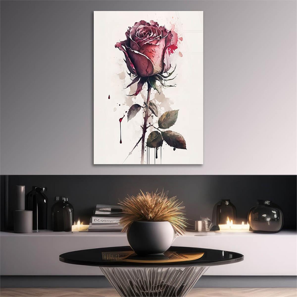 Vertical Tempered Glasss Wall Arts Natured-Themed133