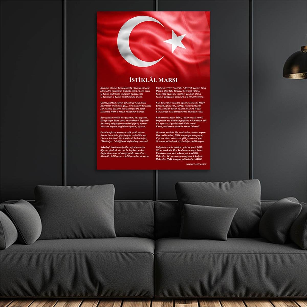 Dikey VatanTemalı Cam Tablo 186