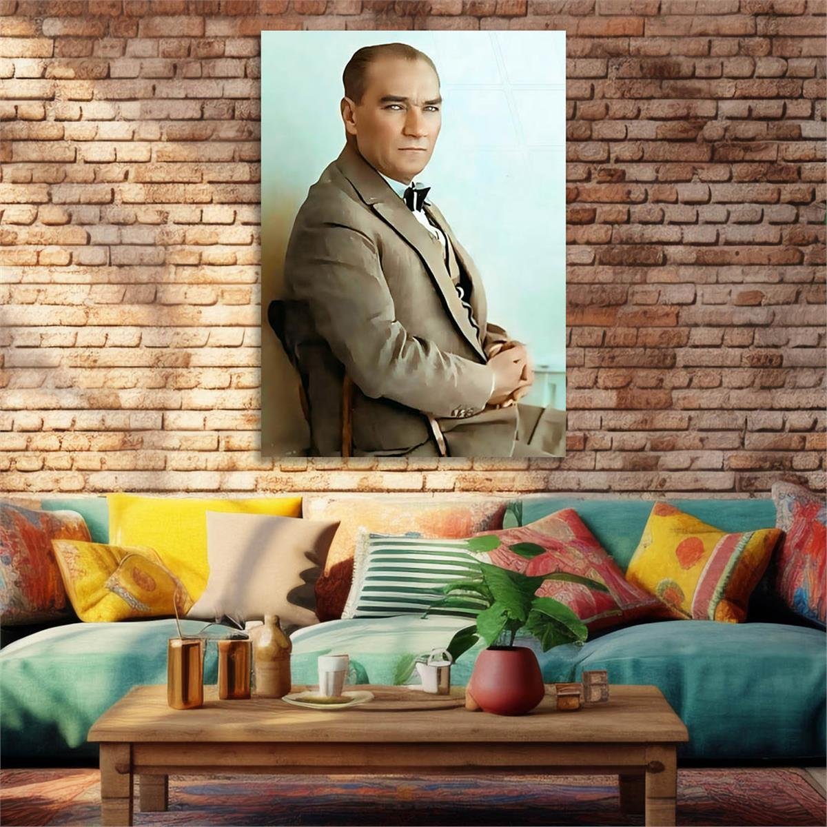 Dikey VatanTemalı Cam Tablo 272