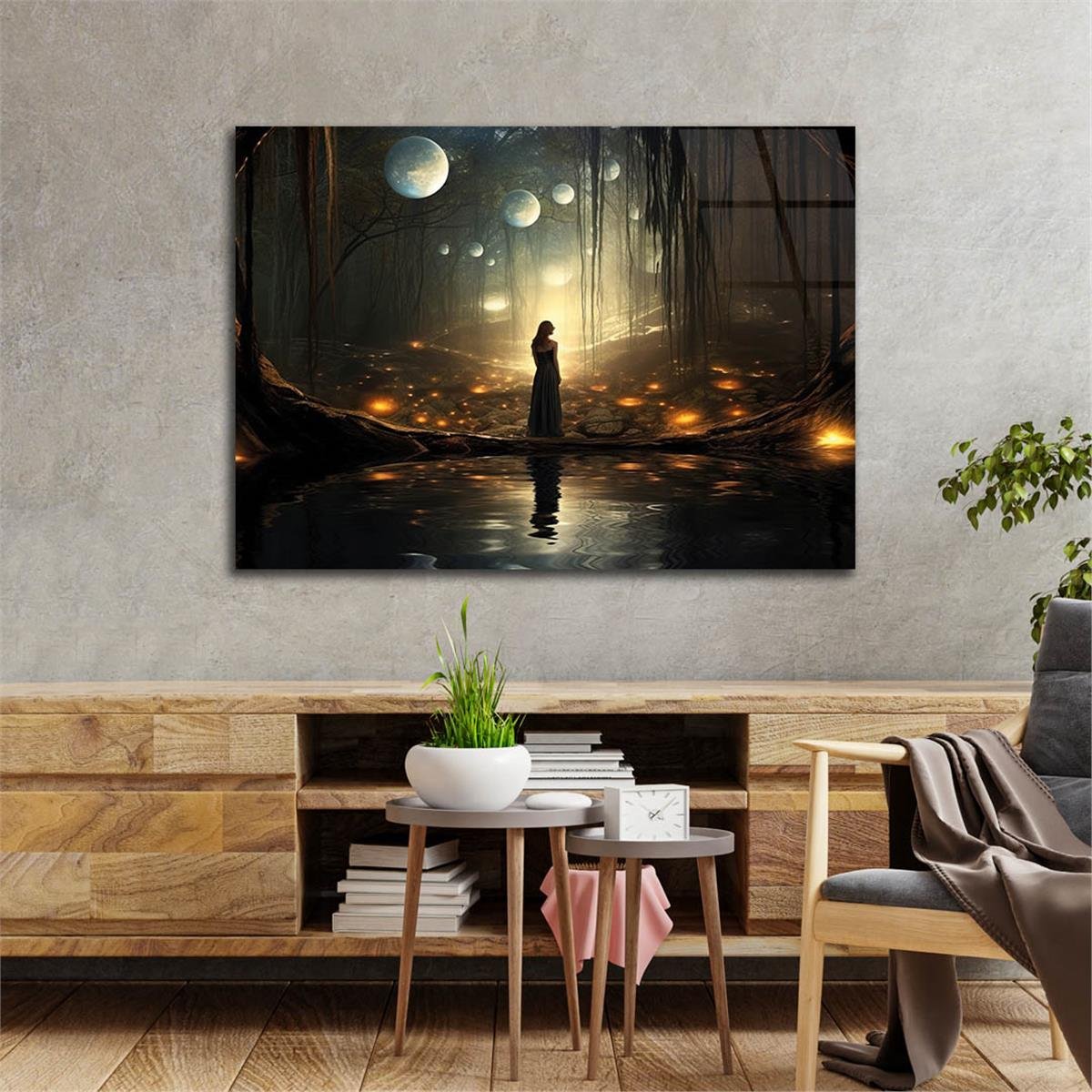 Horizontal Art-Themed Tempered Glass Wall Art 286