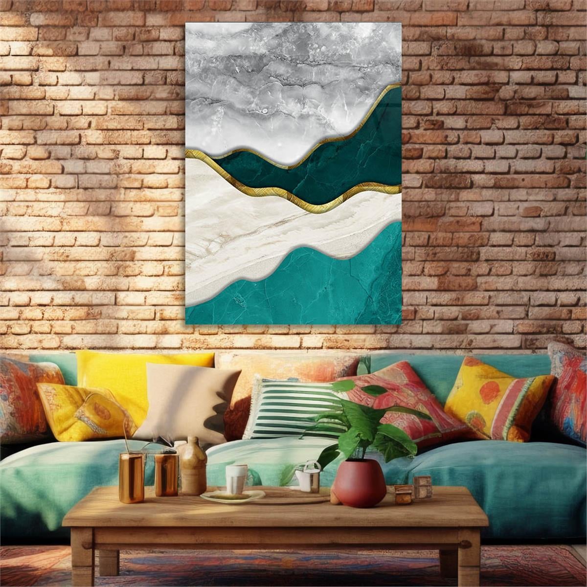 Vertical Tempered Glasss Wall Arts Art-Themed233