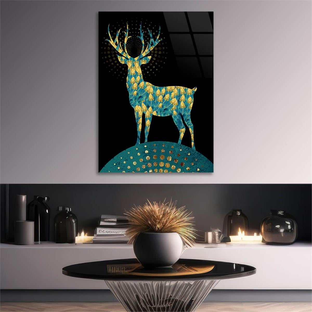 Vertical Tempered Glasss Wall Arts Art-Themed226