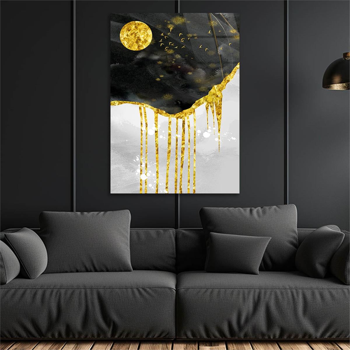 Vertical Tempered Glasss Wall Arts Art-Themed 297