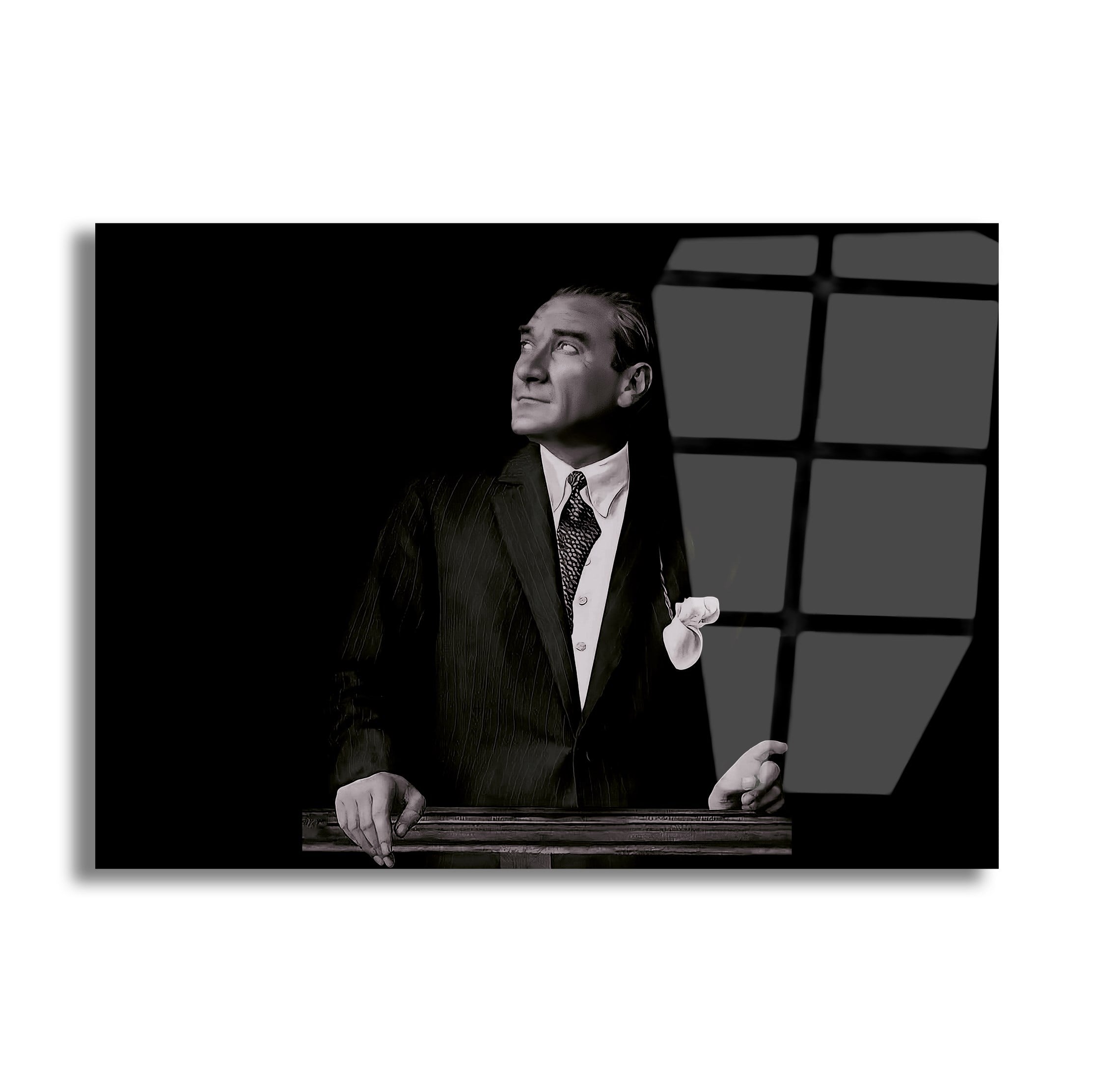 MUSTAFA KEMAL ATATÜRK GÖRSELLİ CAM TABLO