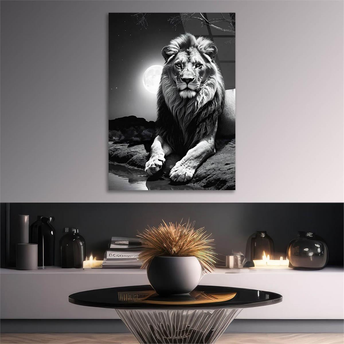 Dikey Doğa Temalı Cam Tablo 347