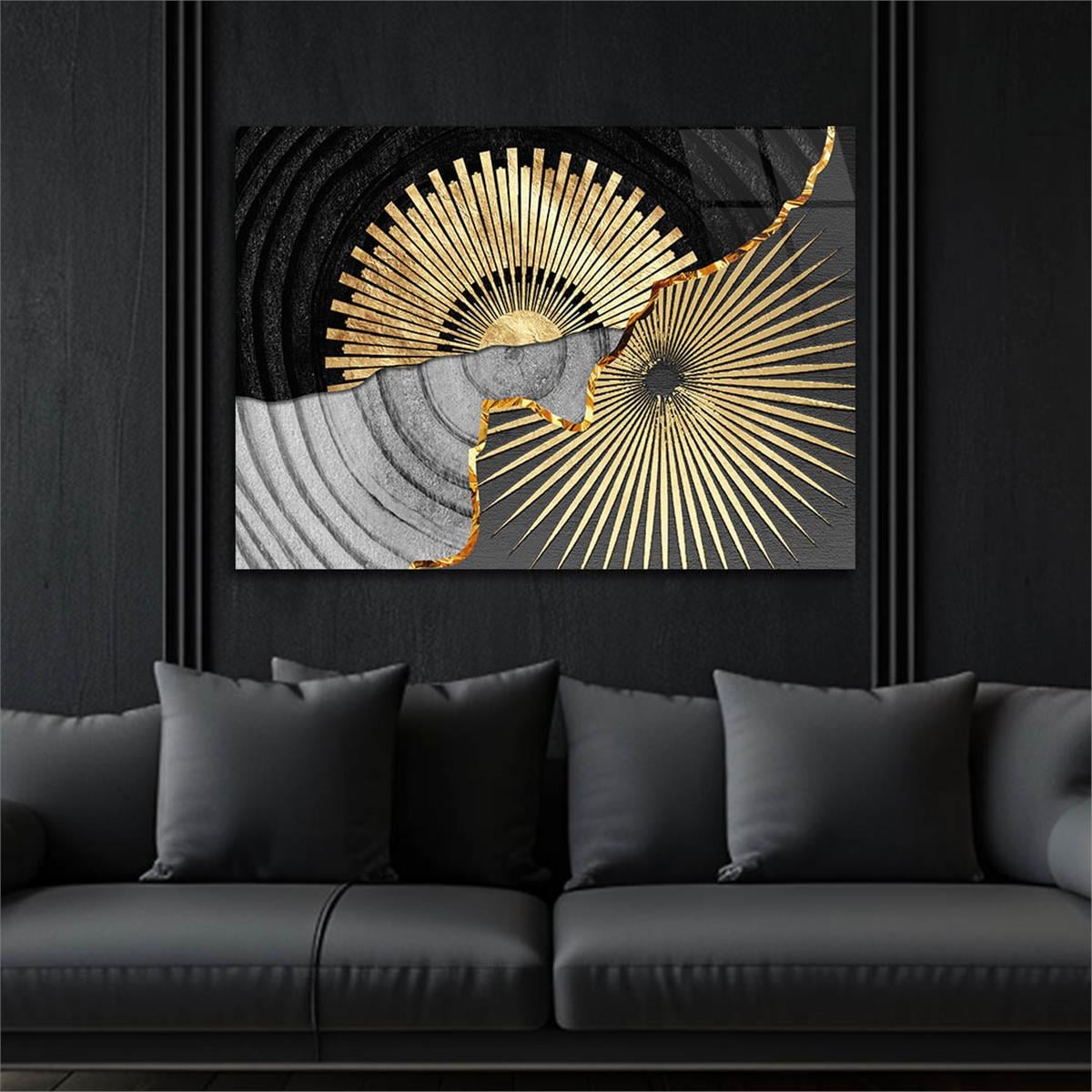 Horizontal Art-Themed Tempered Glass Wall Art 303