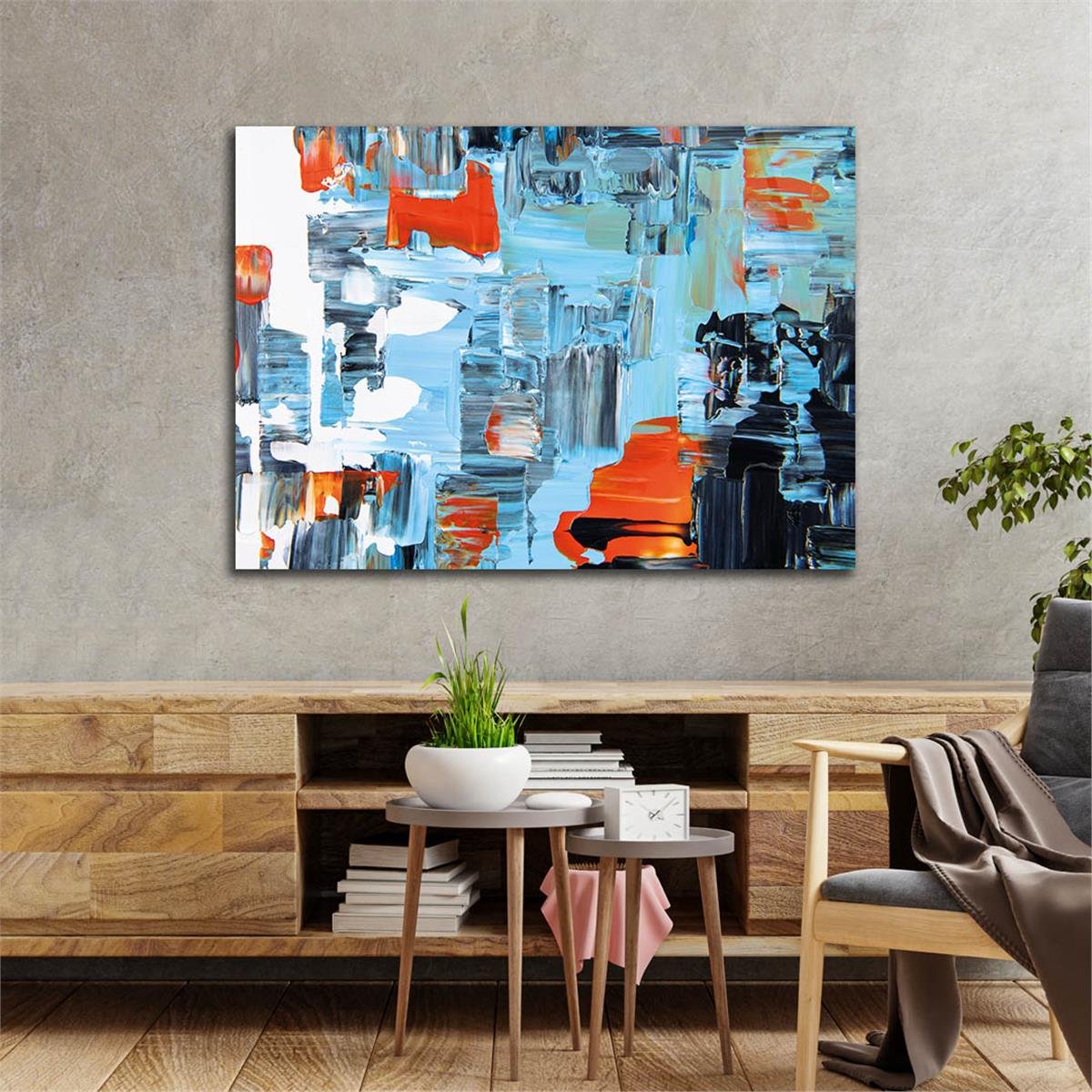 Horizontal Art-Themed Tempered Glass Wall Art 254