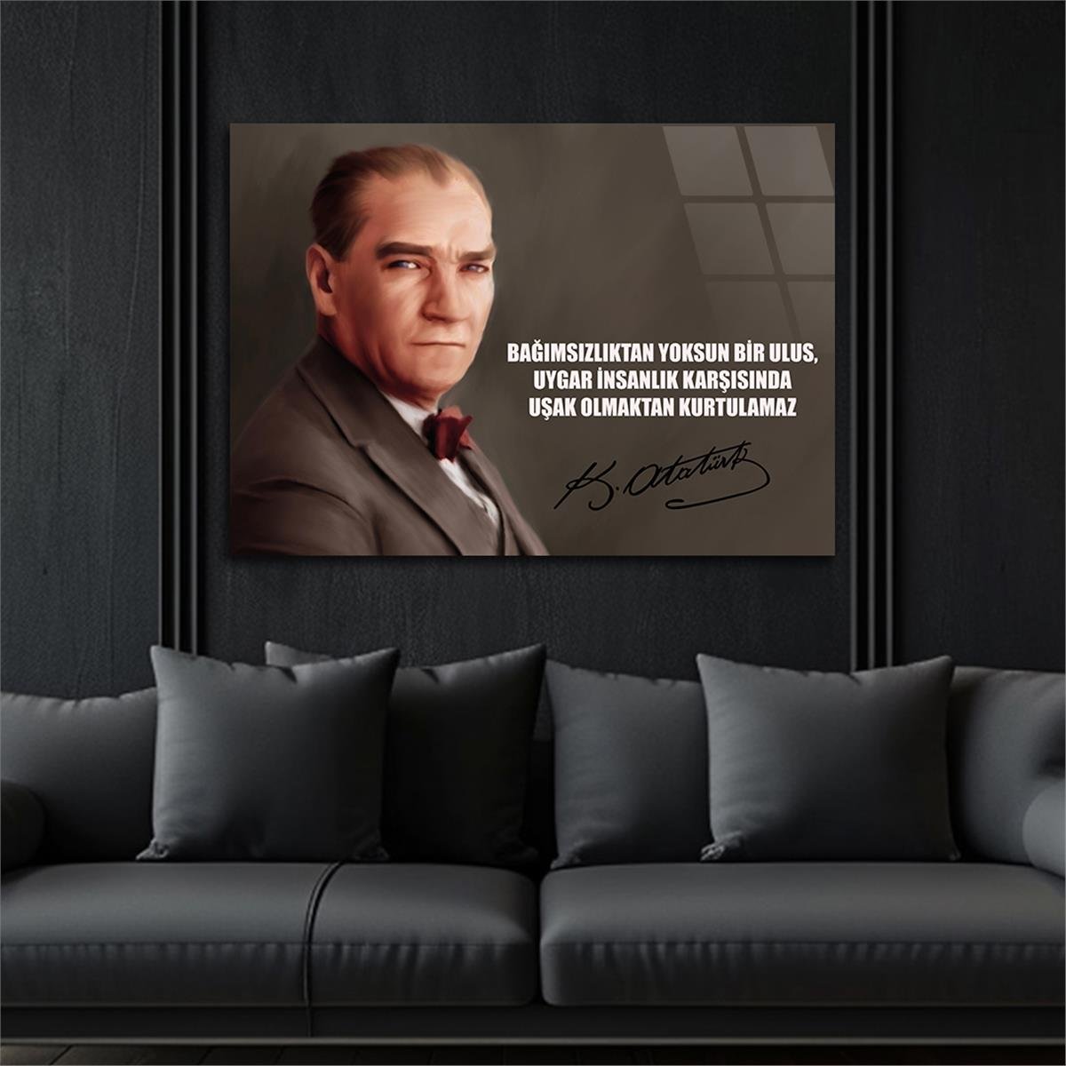 MUSTAFA KEMAL ATATÜRK Tempered Glass Wall Art