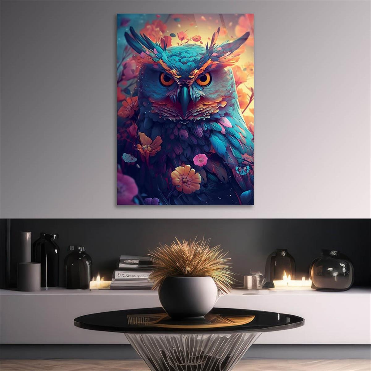 Vertical Tempered Glasss Wall Arts Natured-Themed200