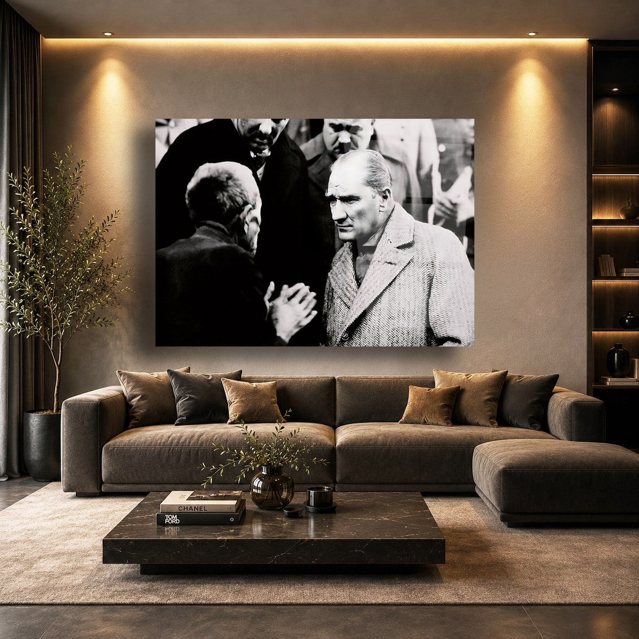 Yatay VatanTemalı Cam Tablo 113