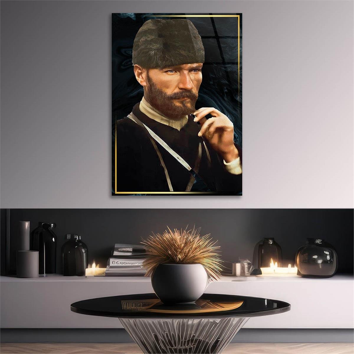 MUSTAFA KEMAL ATATÜRK Tempered Glasss Wall Art