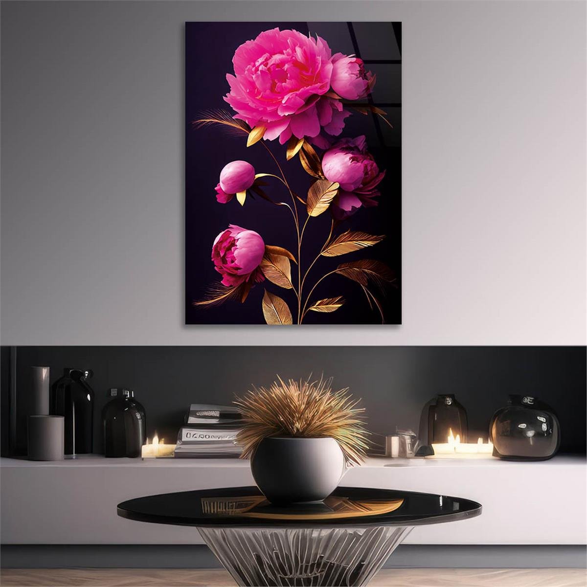 Vertical Tempered Glasss Wall Arts Natured-Themed143