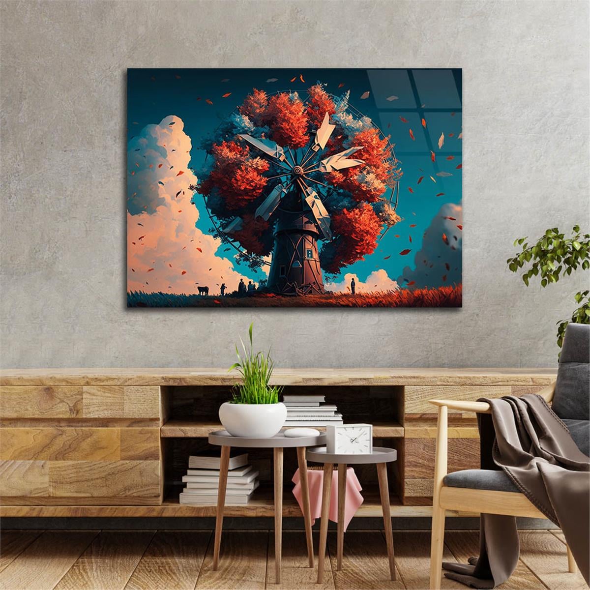 Horizontal Natured-Themed Tempered Glass Wall Art 318
