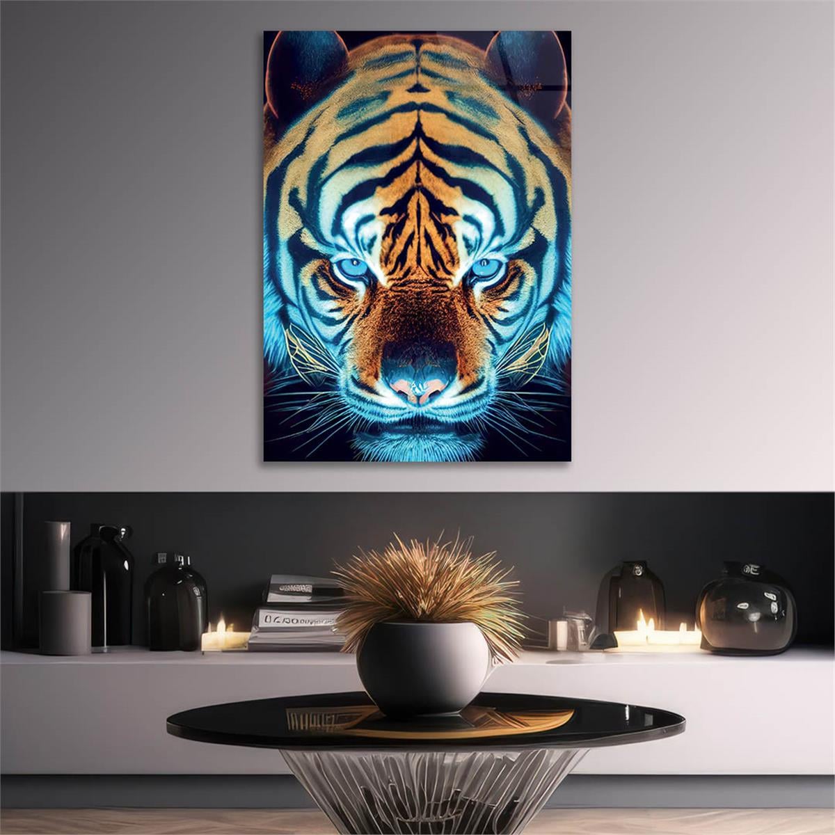 Vertical Tempered Glasss Wall Arts Natured-Themed224