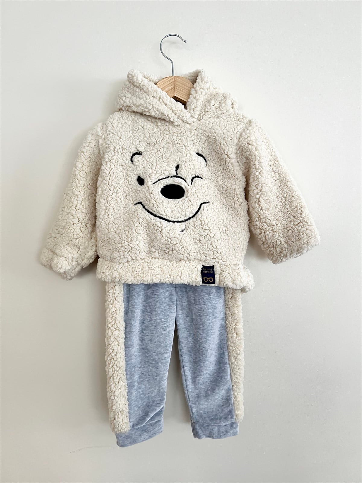 Ayıcıklı Yumuşak Dokulu Krem Takım