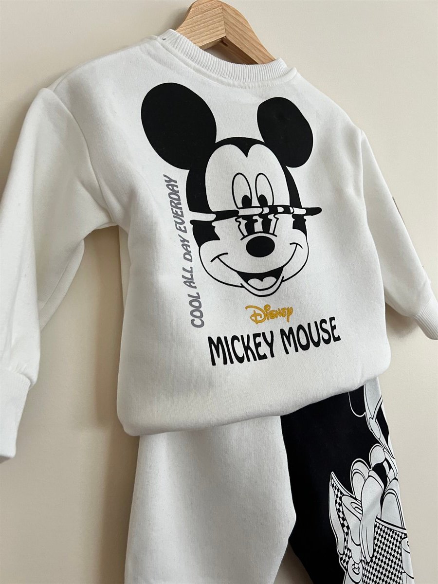 Beyaz Mickey Mouse Eşofman Takımı