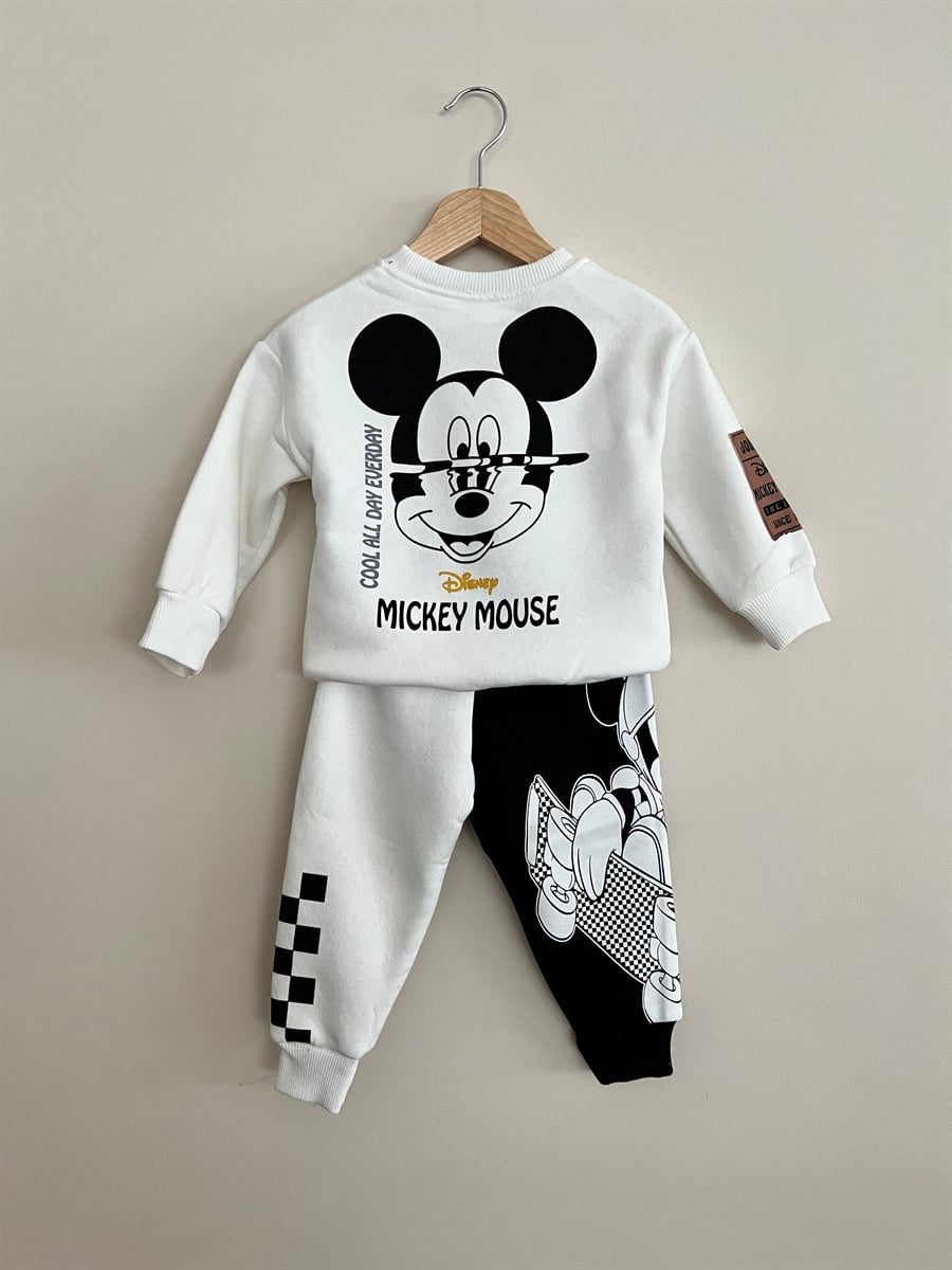 Beyaz Mickey Mouse Eşofman Takımı