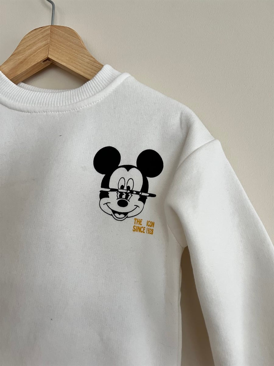 Beyaz Mickey Mouse Eşofman Takımı
