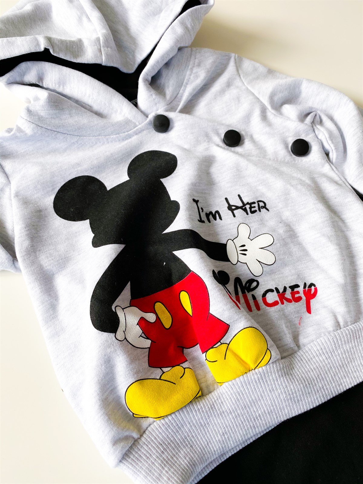 Erkek Bebek Mickey Mouse Desenli Eşofman Takım