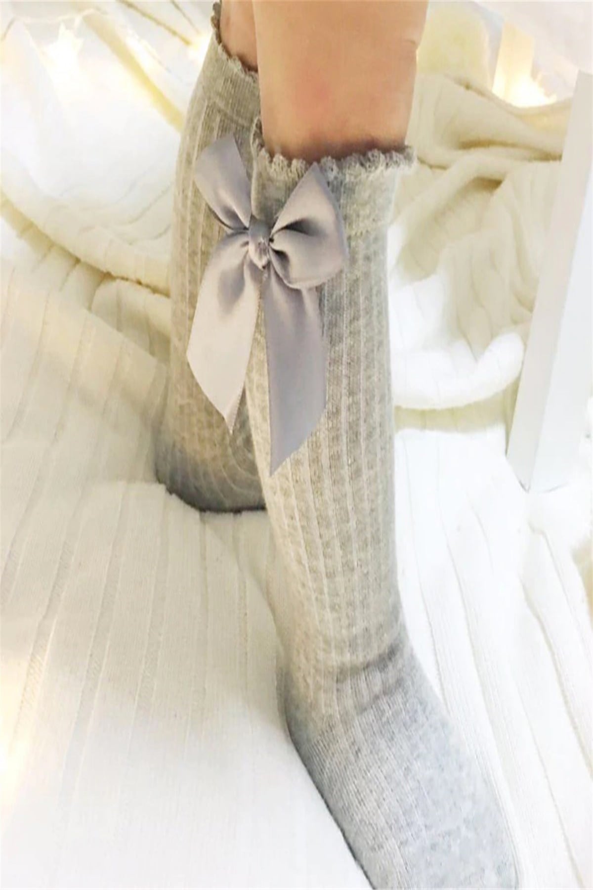 Grey Kurdaleli Çorap